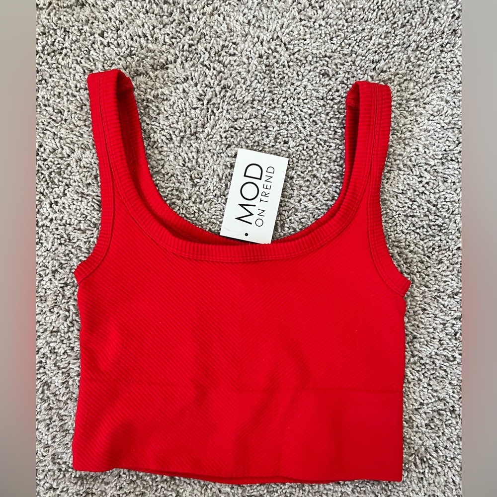 NWT Ribbed Red NikiBiki tank